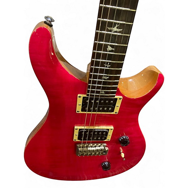 Used PRS SE Custom 24 Bonnie Pink Solid Body Electric Guitar