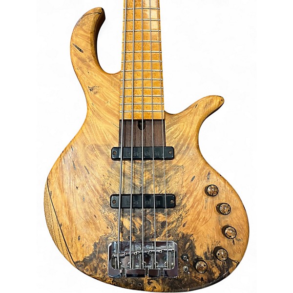 Used Elrick E-VOLUTION GOLD Black and Gold Electric Bass Guitar