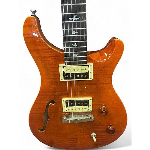 Used PRS SE Custom 22 Semi-Hollowbody Orange Hollow Body Electric Guitar