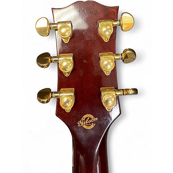 Vintage 1990 Gibson LES PAUL CUSTOM Cherry Sunburst Hollow Body Electric Guitar