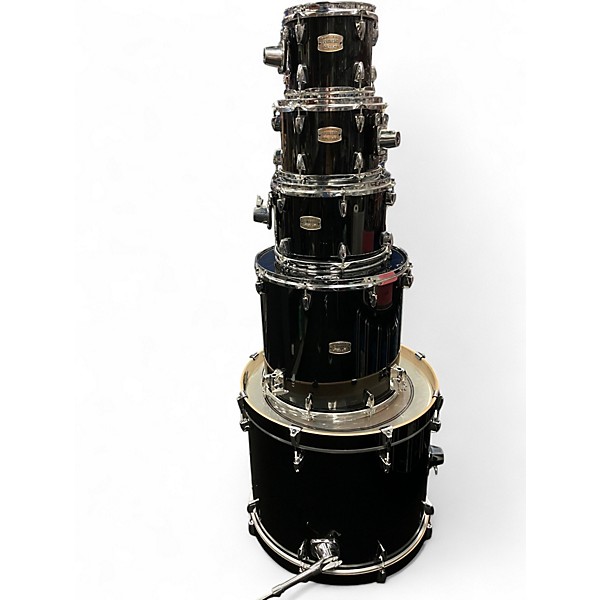 Used Yamaha 5 Piece Stage Custom Black Drum Kit