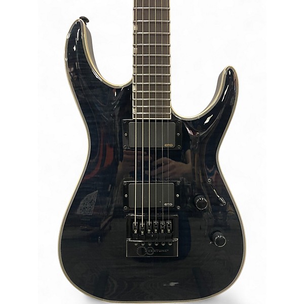 Used 2022 ESP LTD MH1000 with Evertune Transparent Black Solid Body Electric Guitar