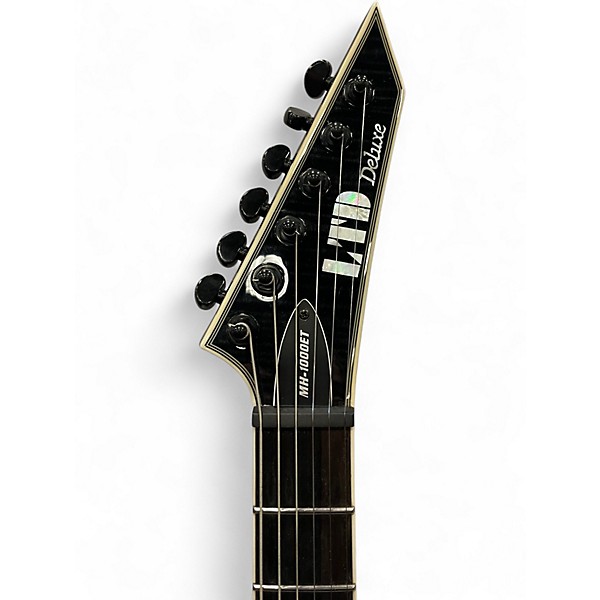 Used 2022 ESP LTD MH1000 with Evertune Transparent Black Solid Body Electric Guitar