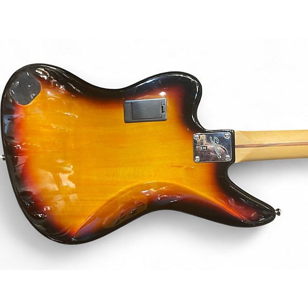 Used Squier Vintage Modified Jaguar Bass Sunburst Electric Bass Guitar