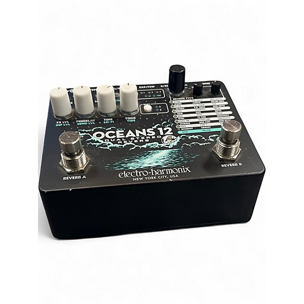 Used Electro-Harmonix Oceans 12 Dual Stereo Reverb Effect Pedal