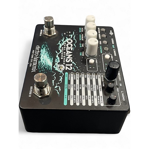Used Electro-Harmonix Oceans 12 Dual Stereo Reverb Effect Pedal