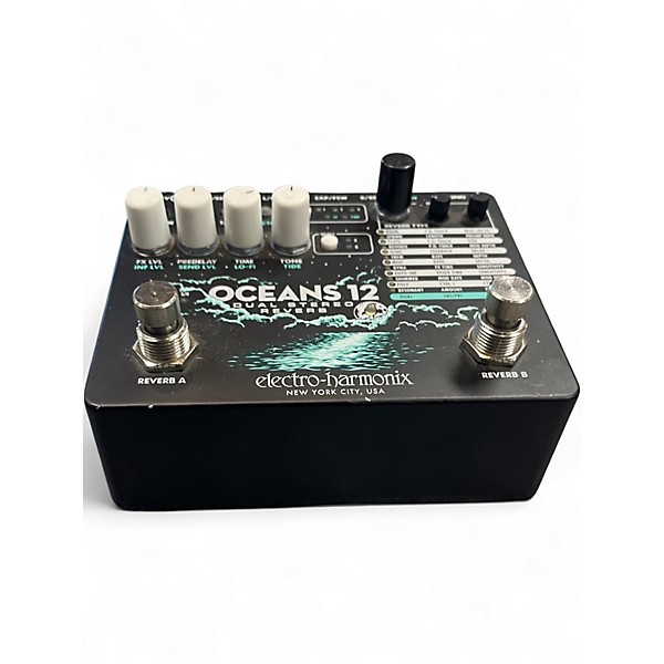Used Electro-Harmonix Oceans 12 Dual Stereo Reverb Effect Pedal