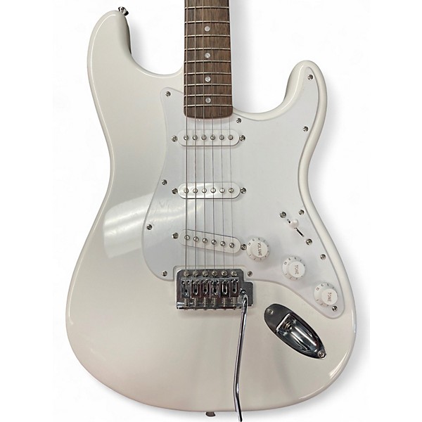 Used Squier Bullet Stratocaster White Solid Body Electric Guitar