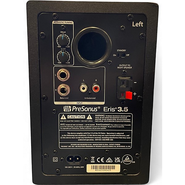 Used PreSonus Eris 3.5 Pair Powered Monitor