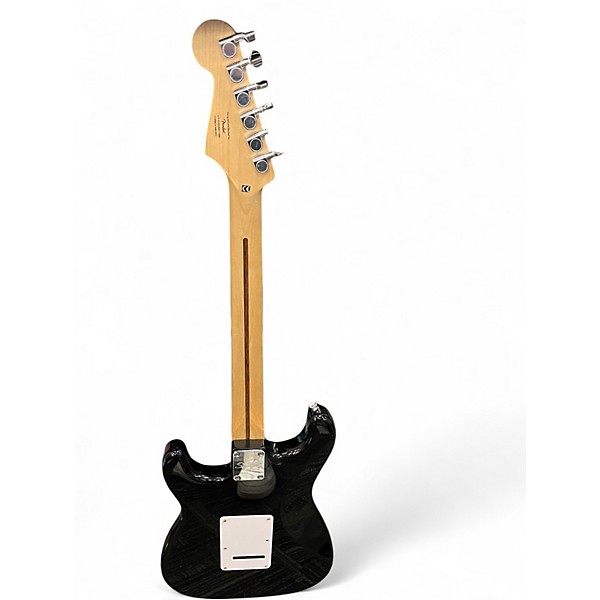 Used Squier Standard Stratocaster Black Solid Body Electric Guitar