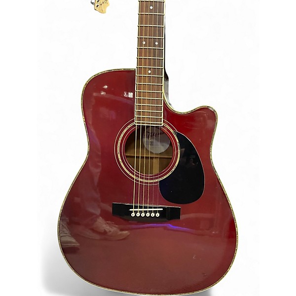 Used Takamine EG334RC Burgundy Acoustic Electric Guitar