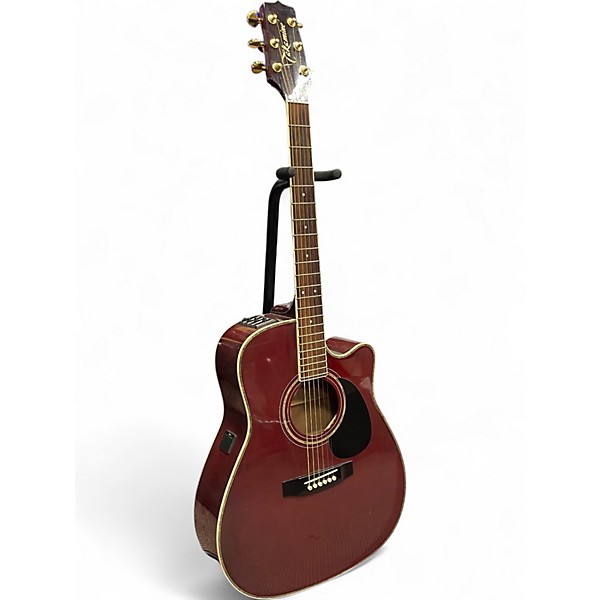 Used Takamine EG334RC Burgundy Acoustic Electric Guitar