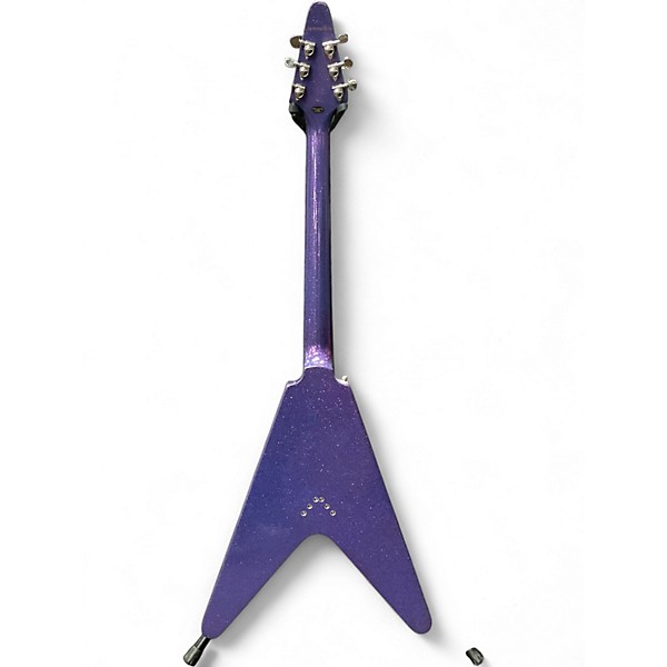 Used Epiphone Inspired by Gibson Flying V purple sparkle Solid Body Electric Guitar