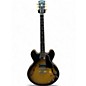Used Gibson 335 Satin Finish 2 Tone Sunburst Hollow Body Electric Guitar thumbnail