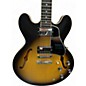 Used Gibson 335 Satin Finish 2 Tone Sunburst Hollow Body Electric Guitar