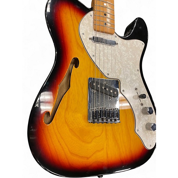 Used Fender 1969 Reissue Telecaster Thinline 2 Color Sunburst Hollow Body Electric Guitar
