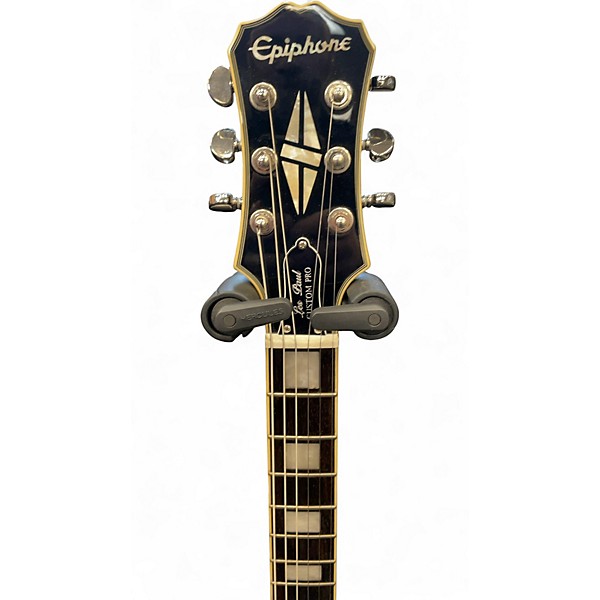 Used 2014 Epiphone Les Paul Custom Pro Silverburst Solid Body Electric Guitar