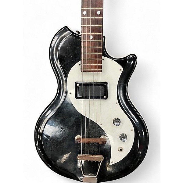 Vintage 1960s National Varsity 66 Black Solid Body Electric Guitar