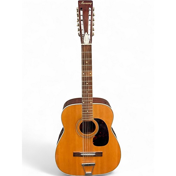 Vintage 1960s Harmony H137 Natural 12 String Acoustic Guitar