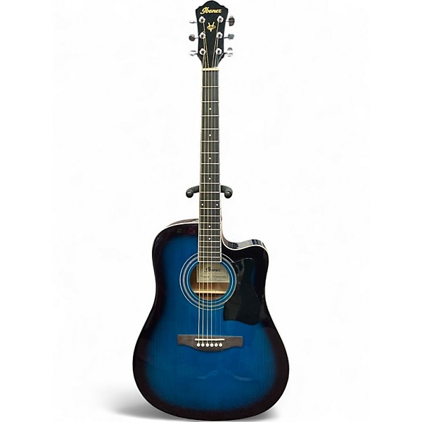 Used Ibanez V70CE Trans Blue Acoustic Electric Guitar