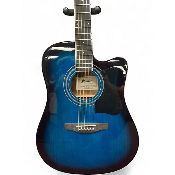 Used Ibanez V70CE Trans Blue Acoustic Electric Guitar