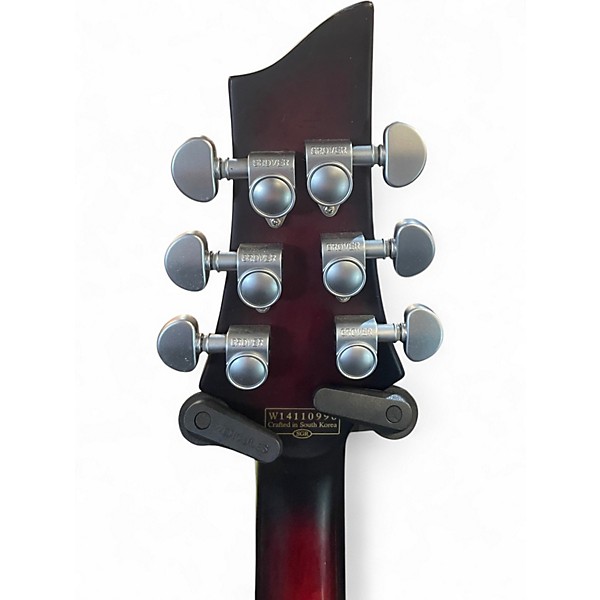 Used Schecter Guitar Research C1 Floyd Rose Platinum SATIN CRIMSON RED BURST Solid Body Electric Guitar
