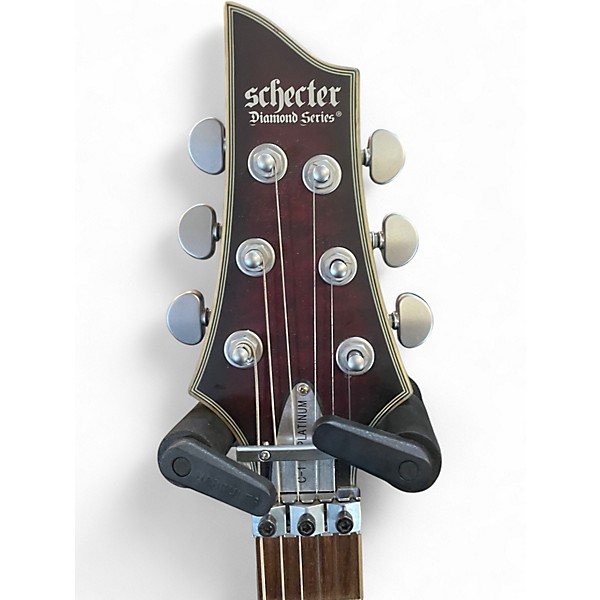 Used Schecter Guitar Research C1 Floyd Rose Platinum SATIN CRIMSON RED BURST Solid Body Electric Guitar