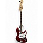 Used Squier Affinity Jazz Bass Candy Apple Red Electric Bass Guitar thumbnail