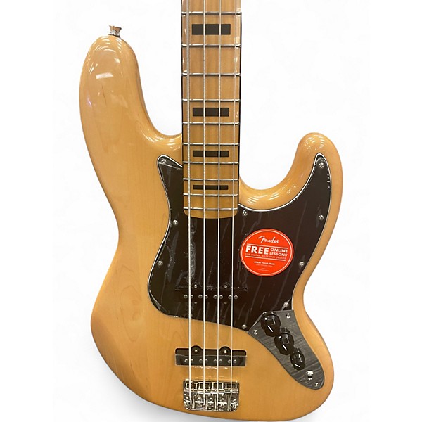 Used Squier Classic Vibe 70s Jazz Bass Natural Electric Bass Guitar
