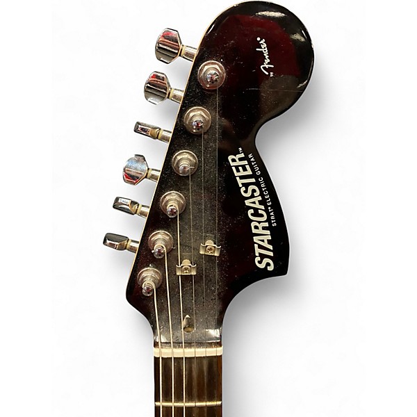 Used Fender starcaster Black Solid Body Electric Guitar