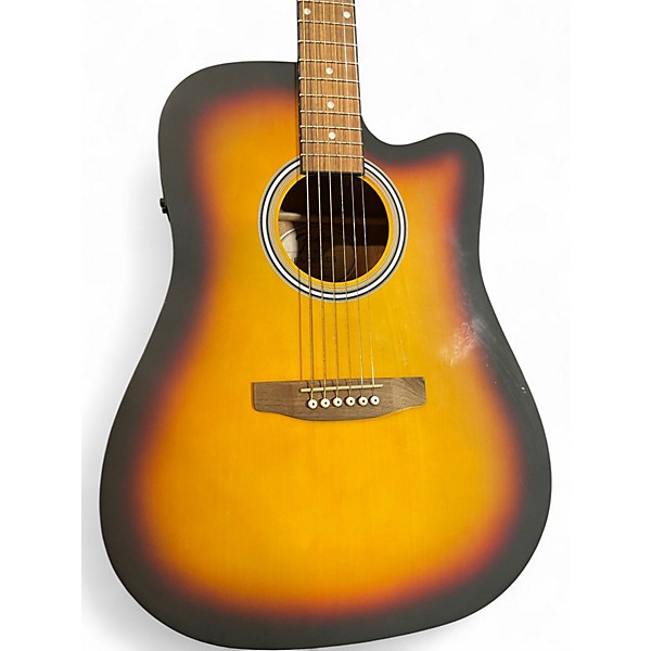 Used Fender FA25CE Sunburst Acoustic Electric Guitar