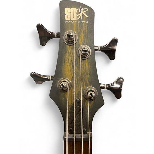 Used Ibanez SR300 Blue Ghost Flames Electric Bass Guitar