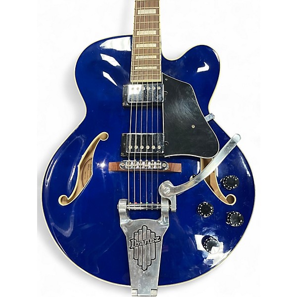 Used Ibanez AFS75T Artcore Blue Hollow Body Electric Guitar