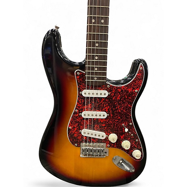 Used Squier Affinity Stratocaster 3 Color Sunburst Solid Body Electric Guitar
