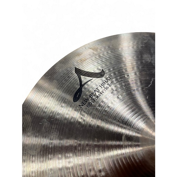 Used Zildjian 14in A Series New Beat Hihat Pair 14 Inch Cymbal