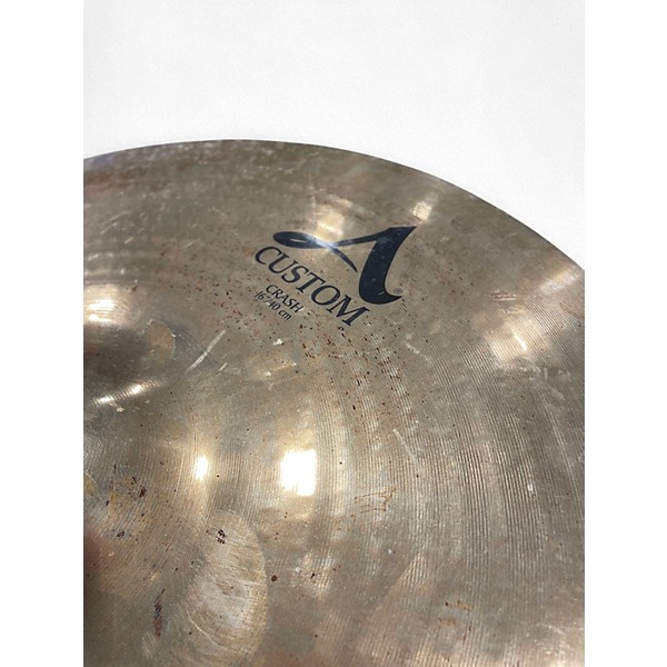 Used Zildjian 16in A Custom Crash 16 Inch Cymbal