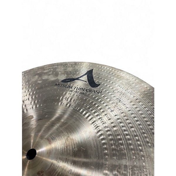 Used Zildjian 18in A Series Medium Thin Crash 18 Inch Cymbal