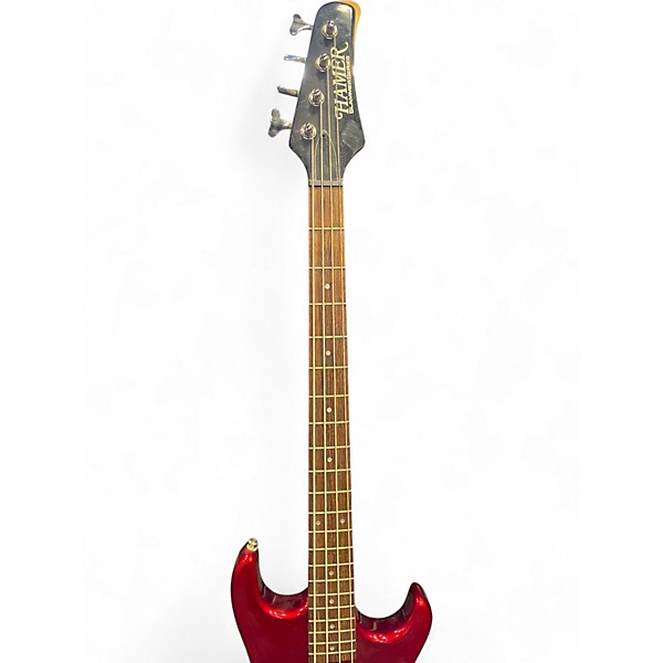 Used Hamer Slammer Series Bass Red Sparkle Electric Bass Guitar