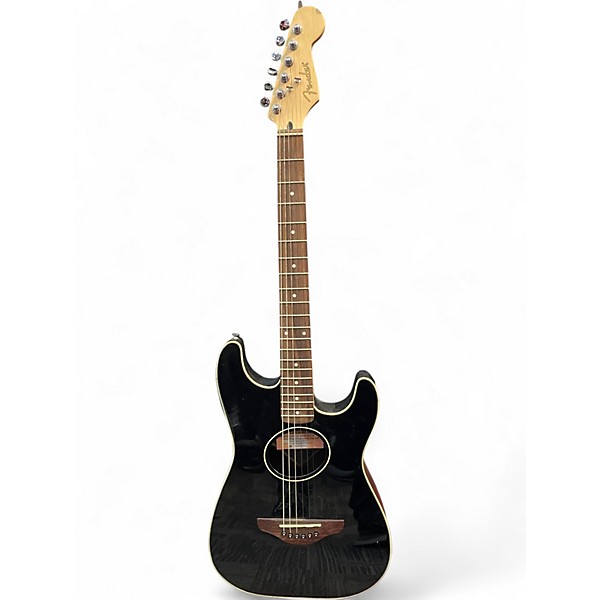 Used Fender Stratacoustic Black Acoustic Electric Guitar
