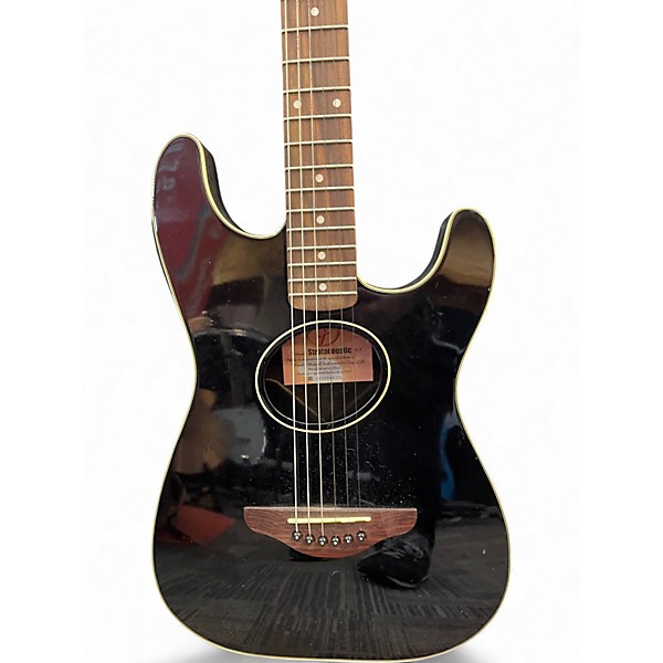 Used Fender Stratacoustic Black Acoustic Electric Guitar