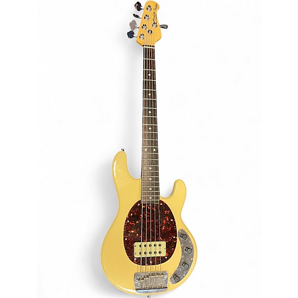 Used Sterling by Music Man Ray35 5 String Cream Electric Bass Guitar