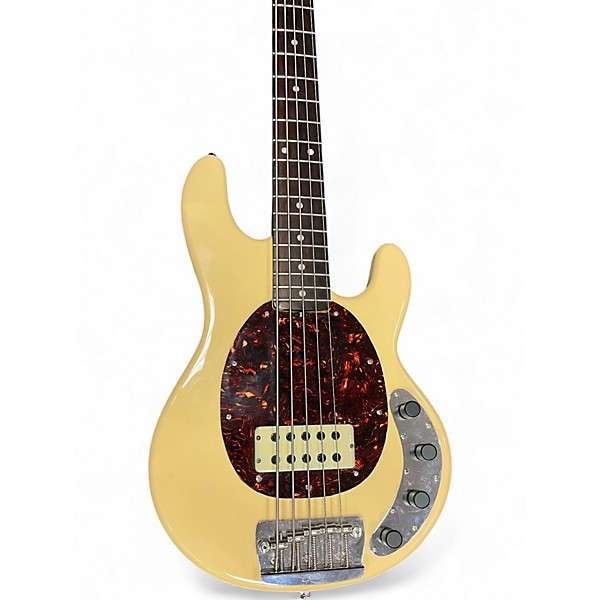 Used Sterling by Music Man Ray35 5 String Cream Electric Bass Guitar