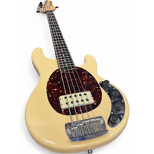 Used Sterling by Music Man Ray35 5 String Cream Electric Bass Guitar