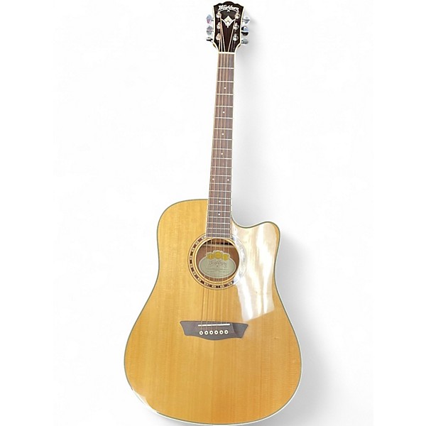 Used Washburn WD10SCE Natural Acoustic Electric Guitar