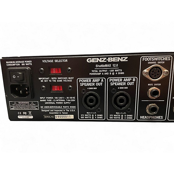 Used Genz Benz shuttlemax 12.0 Bass Amp Head