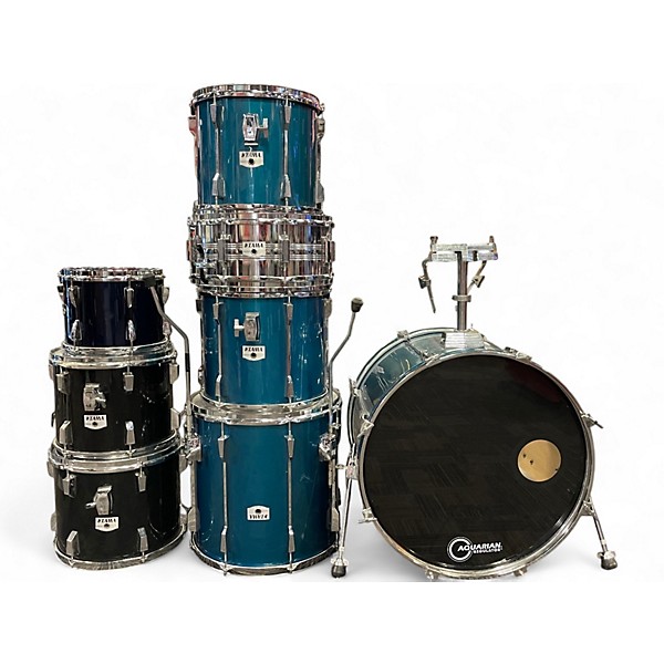 Used TAMA 8 Piece Rockstar AQUA Drum Kit