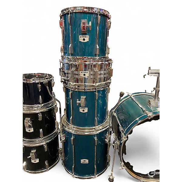 Used TAMA 8 Piece Rockstar AQUA Drum Kit