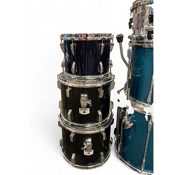 Used TAMA 8 Piece Rockstar AQUA Drum Kit