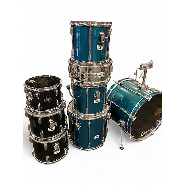 Used TAMA 8 Piece Rockstar AQUA Drum Kit