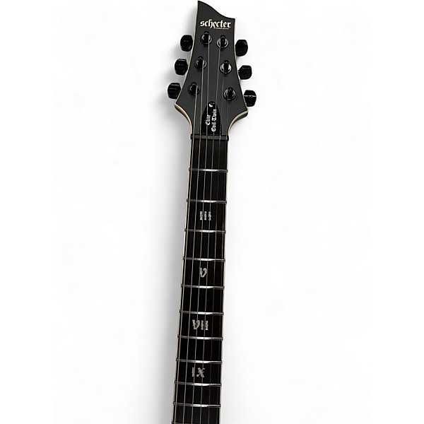 Used Schecter Guitar Research C1 SLS Elite Evil Twin Black Solid Body Electric Guitar